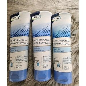 TENA ProSkin cleansing cream Rinse-Free Body Wash Tube Mild Scent 8.5 oz. (3)